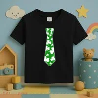 Shamrock Irish Clover Party Tie Toddler T-Shirt thumb 3