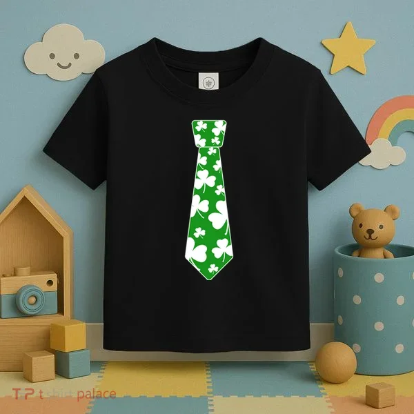 Shamrock Irish Clover Party Tie Toddler T-Shirt