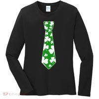 Shamrock Irish Clover Party Tie Women's Long Sleeve Shirt thumb 0