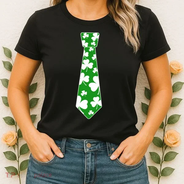 Shamrock Irish Clover Party Tie Women's T-Shirt