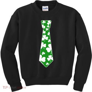 Shamrock Irish Clover Party Tie Kids Sweatshirt