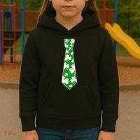 Shamrock Irish Clover Party Tie Kids Hoodie thumb 3
