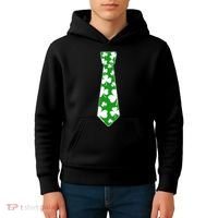 Shamrock Irish Clover Party Tie Kids Hoodie thumb 4