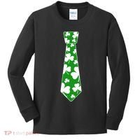 Shamrock Irish Clover Party Tie Kids Long Sleeve Shirt thumb 0