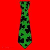 Shamrock Irish Clover Party Tie Santa Hat thumb 1