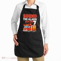 Sound The Alarm IM 7 Fire Truck Firefighter 7th Birthday Apron thumb 2