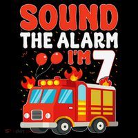 Sound The Alarm IM 7 Fire Truck Firefighter 7th Birthday Coffee Mug thumb 5
