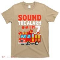 Sound The Alarm IM 7 Fire Truck Firefighter 7th Birthday T-Shirt thumb 0