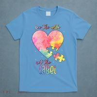 See The Able Not The Label Colorful Autism Puzzle Heart T-Shirt thumb 4