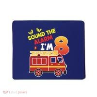 Sound The Alarm IM 8th Birthday Boy Fire Truck Mousepad thumb 0