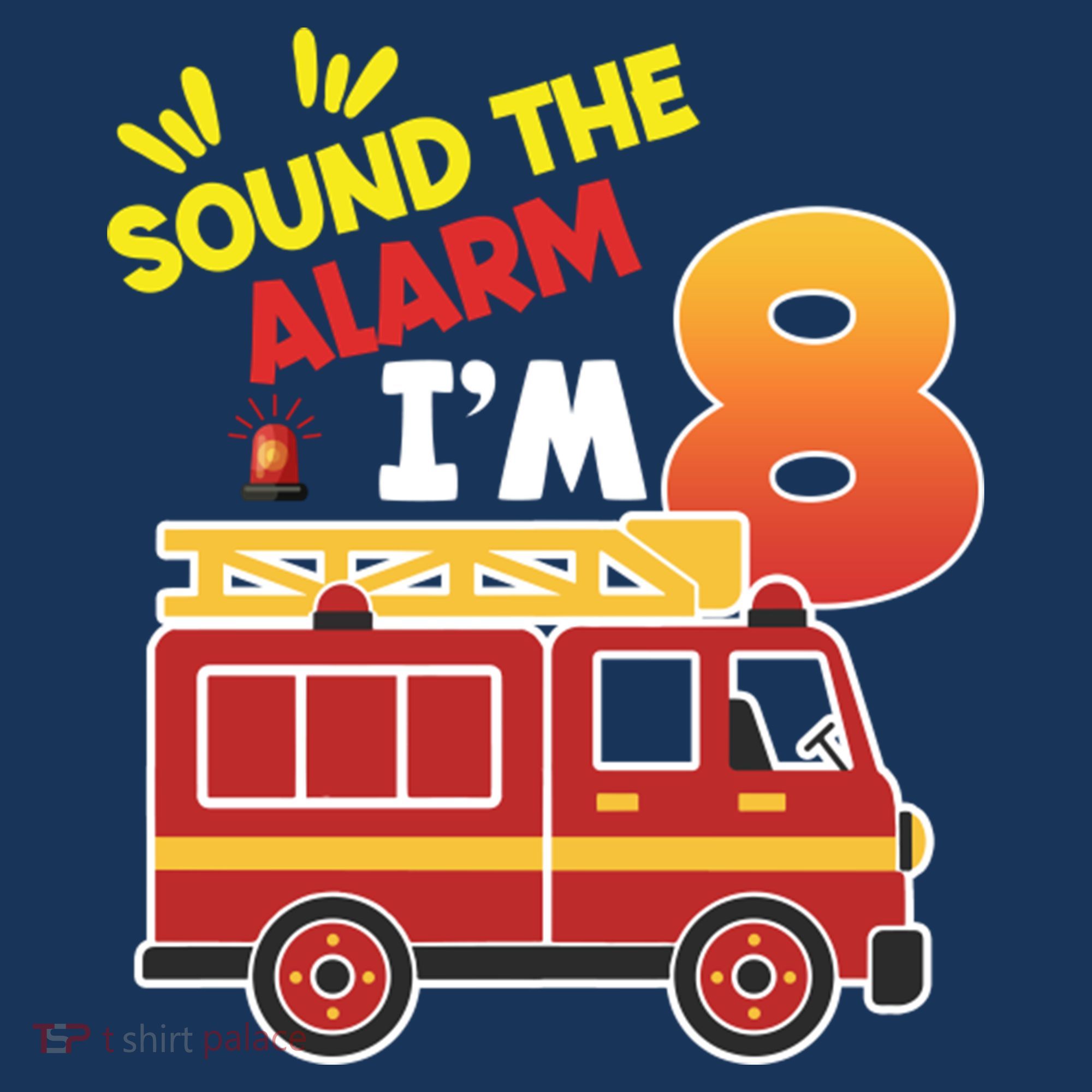 Sound The Alarm IM 8th Birthday Boy Fire Truck Mousepad