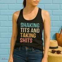 Shaking Tits And Taking Hits Shakin Tits Women's Tank Top thumb 2
