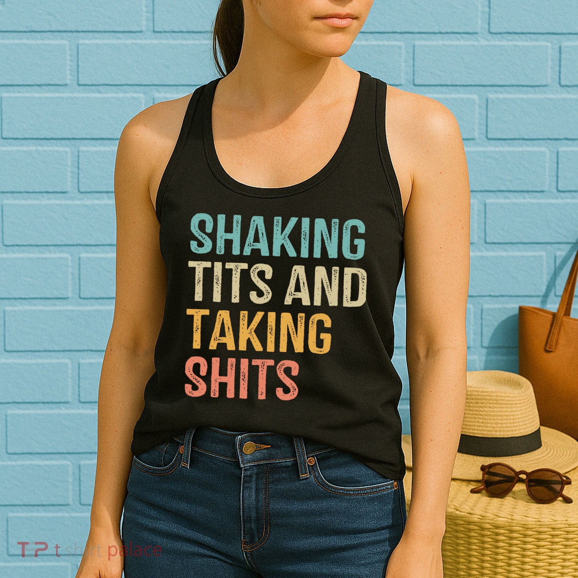 Shaking Tits And Taking Hits Shakin Tits Women's Tank Top