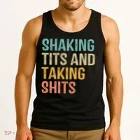 Shaking Tits And Taking Hits Shakin Tits Tank Top thumb 3