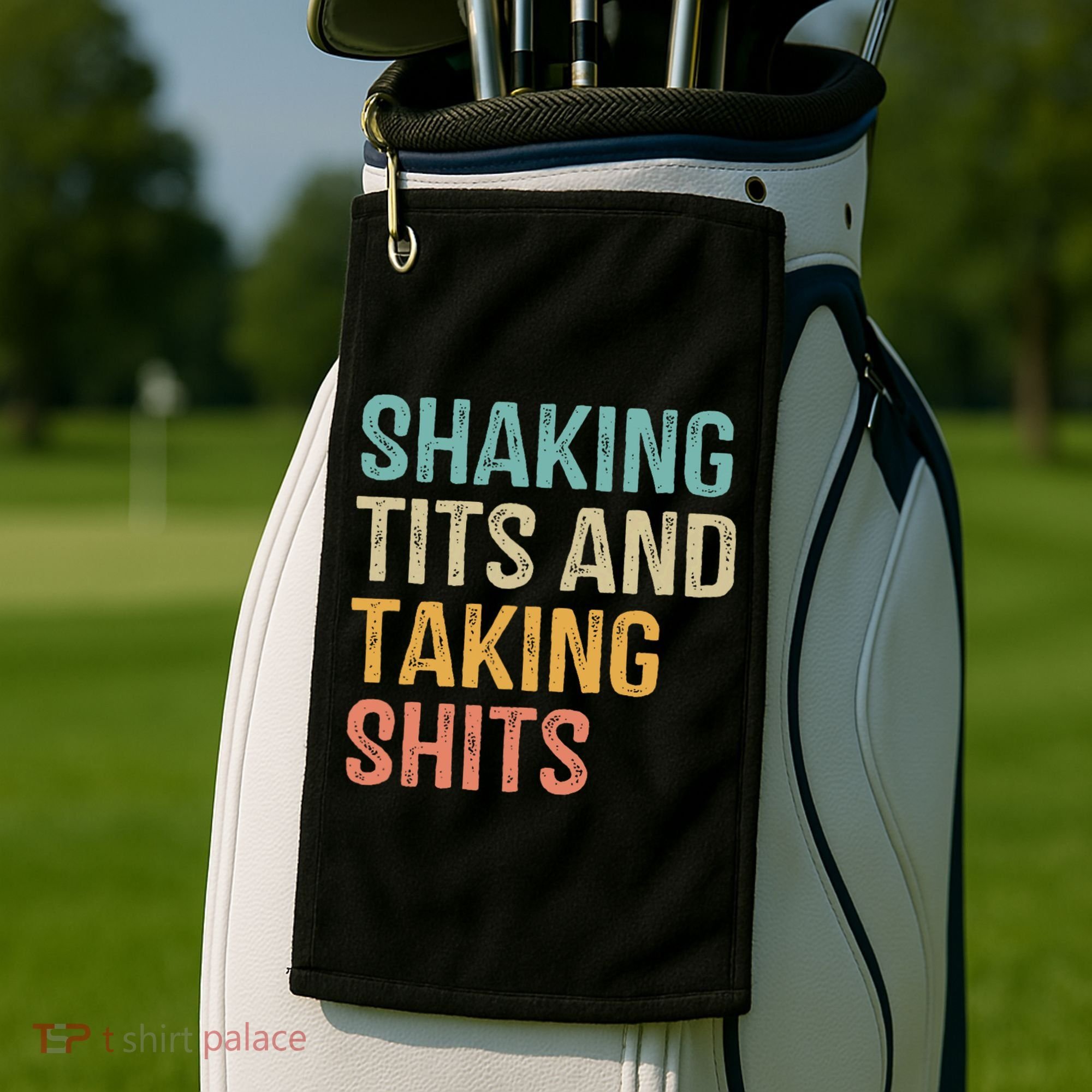 Shaking Tits And Taking Hits Shakin Tits Golf Towel