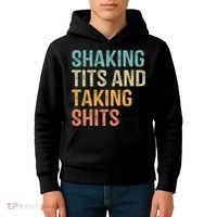 Shaking Tits And Taking Hits Shakin Tits Kids Hoodie thumb 4