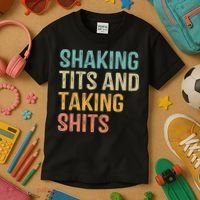 Shaking Tits And Taking Hits Shakin Tits Kids T-Shirt thumb 3