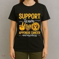 Support Team Appendix Cancer Awareness T-Shirt thumb 4