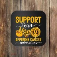Support Team Appendix Cancer Awareness Coaster thumb 0