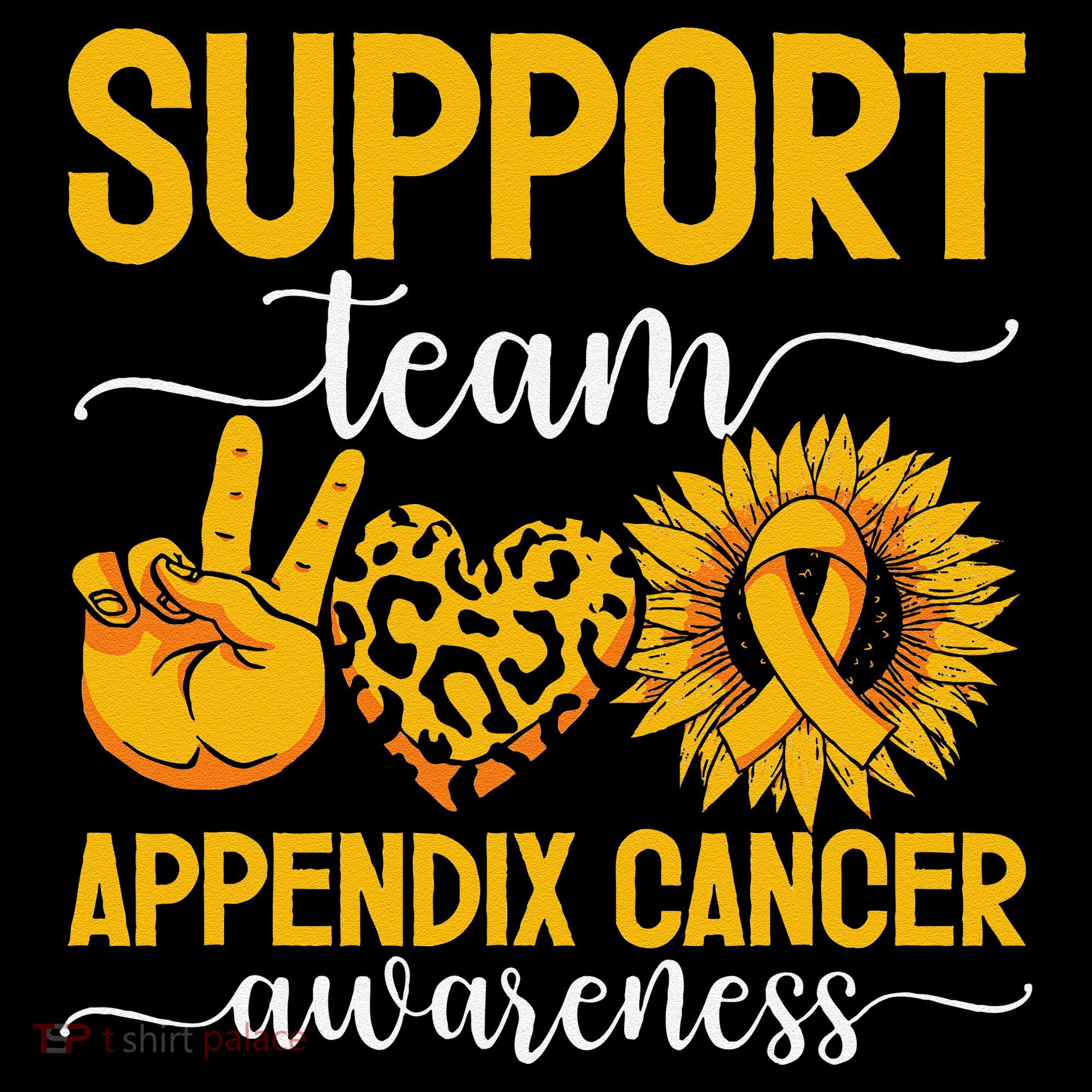Support Team Appendix Cancer Awareness Women's Hoodie
