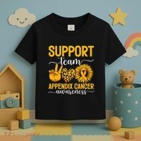 Support Team Appendix Cancer Awareness Toddler T-Shirt thumb 3