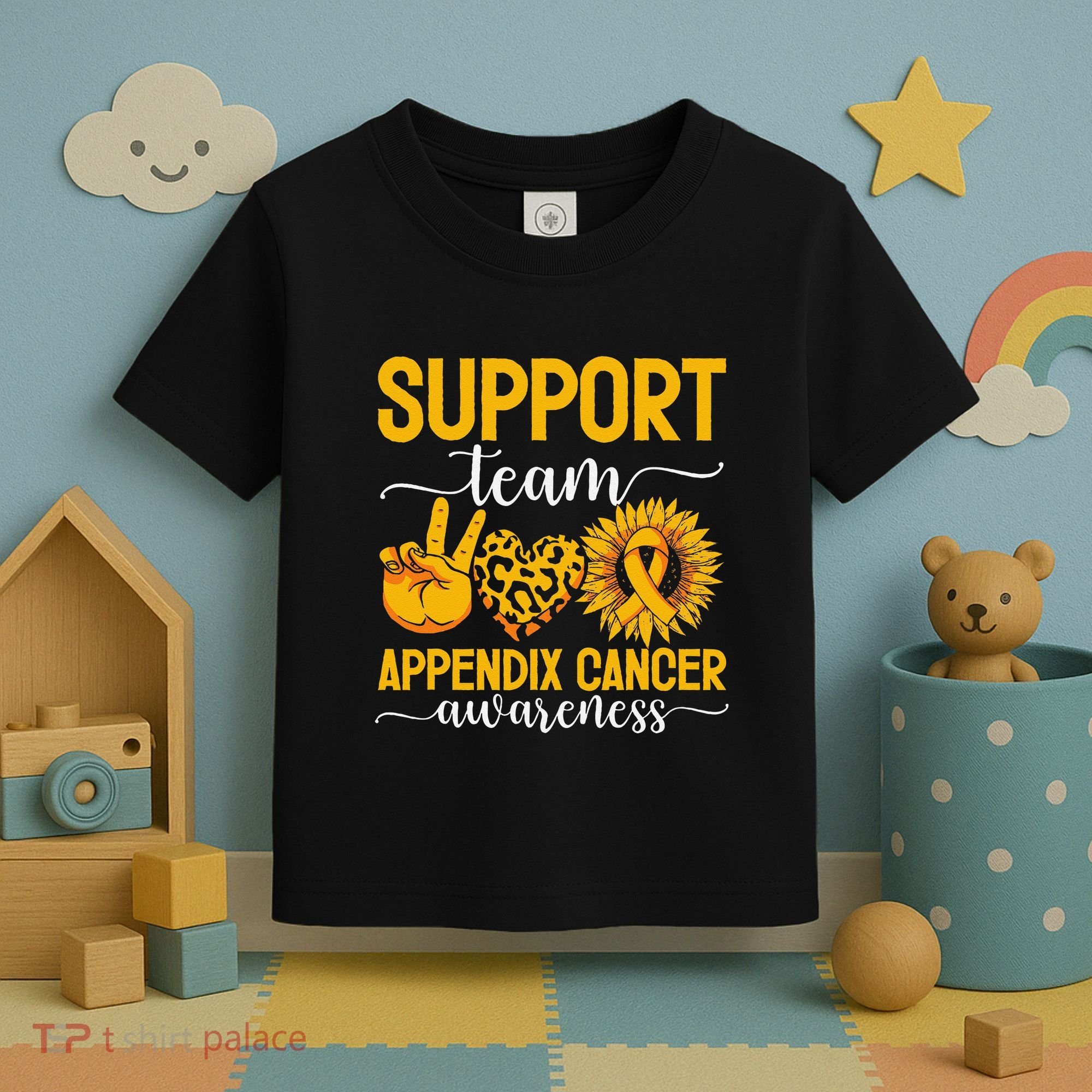 Support Team Appendix Cancer Awareness Toddler T-Shirt