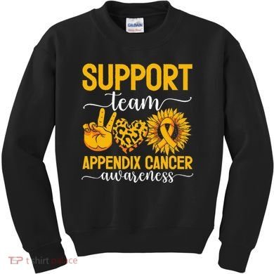 Support Team Appendix Cancer Awareness Kids Sweatshirt