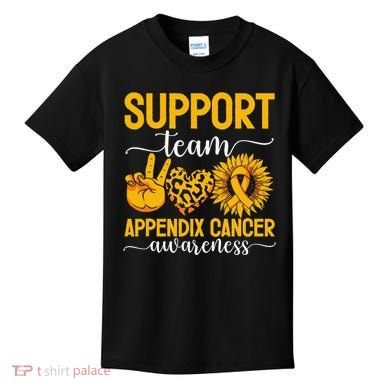Support Team Appendix Cancer Awareness Kids T-Shirt
