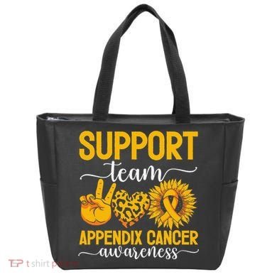Support Team Appendix Cancer Awareness Tote Bag