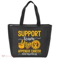 Support Team Appendix Cancer Awareness Tote Bag thumb 0