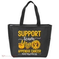 Support Team Appendix Cancer Awareness Tote Bag thumb 0
