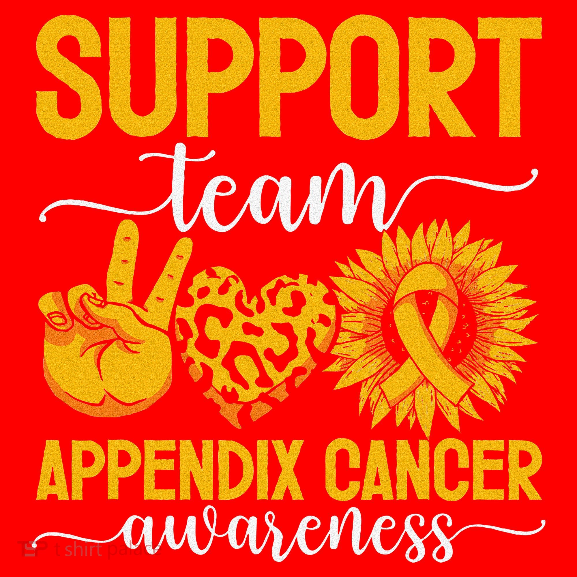 Support Team Appendix Cancer Awareness Santa Hat