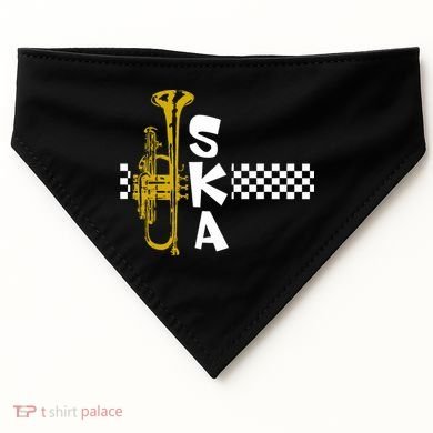 Ska Trumpet And Squares USA-Made Doggie Bandana