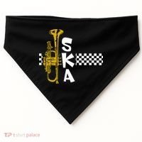 Ska Trumpet And Squares USA-Made Doggie Bandana thumb 0