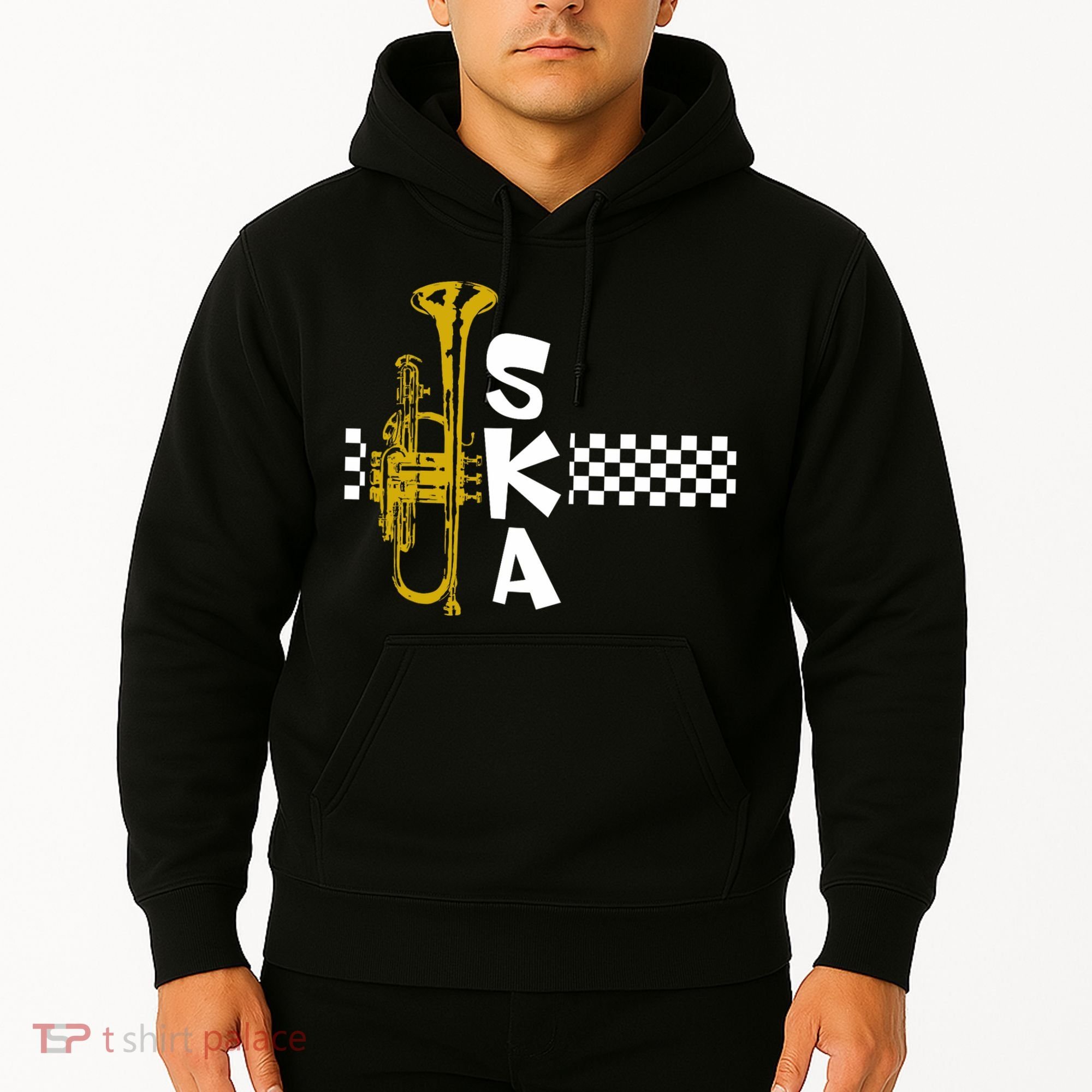 Ska Trumpet And Squares Hoodie