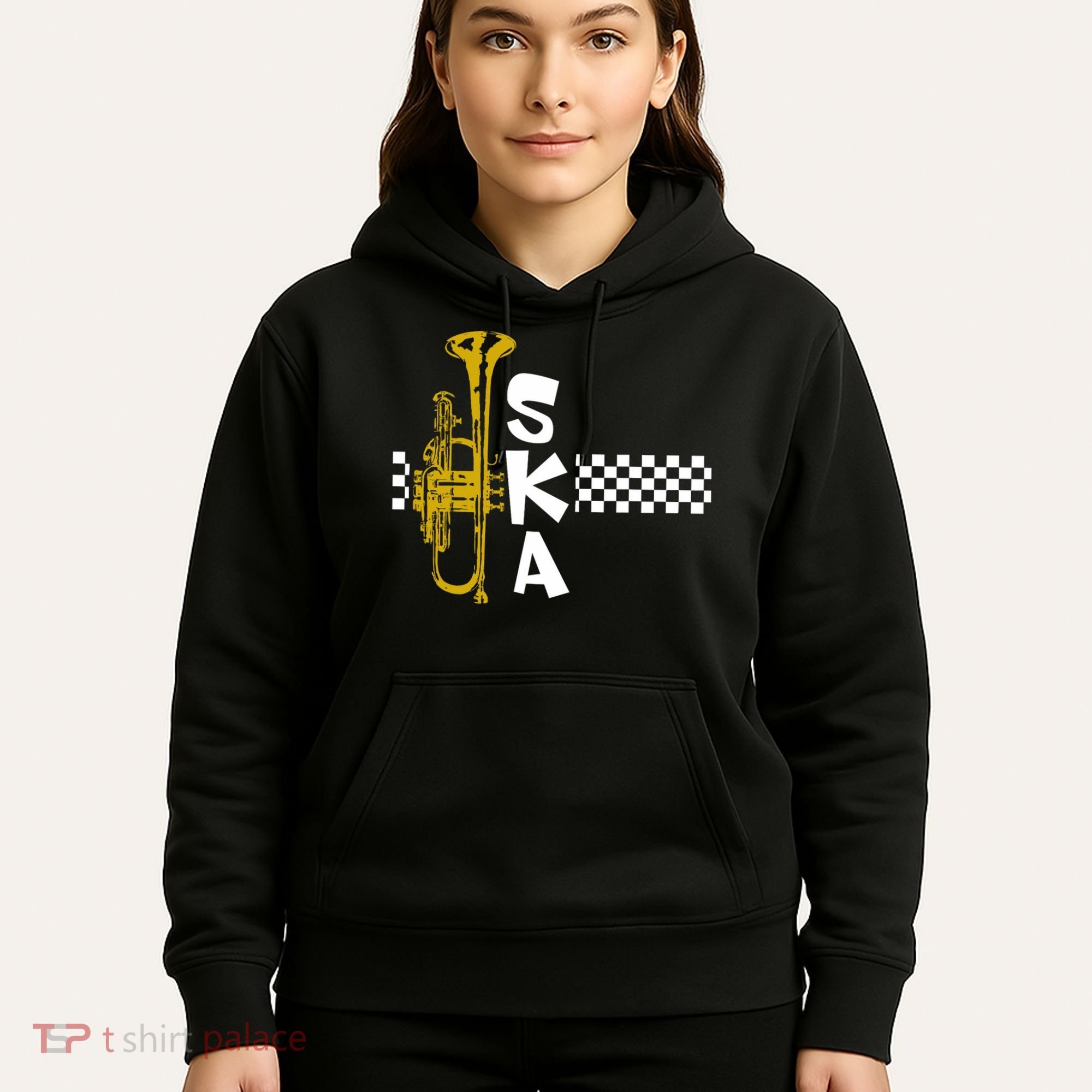 Ska Trumpet And Squares Hoodie