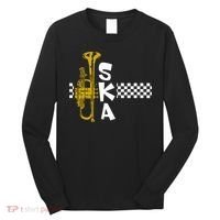 Ska Trumpet And Squares Long Sleeve Shirt thumb 0