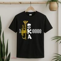 Ska Trumpet And Squares T-Shirt thumb 2
