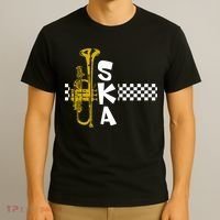 Ska Trumpet And Squares T-Shirt thumb 3