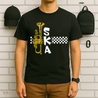 Ska Trumpet And Squares T-Shirt thumb 6