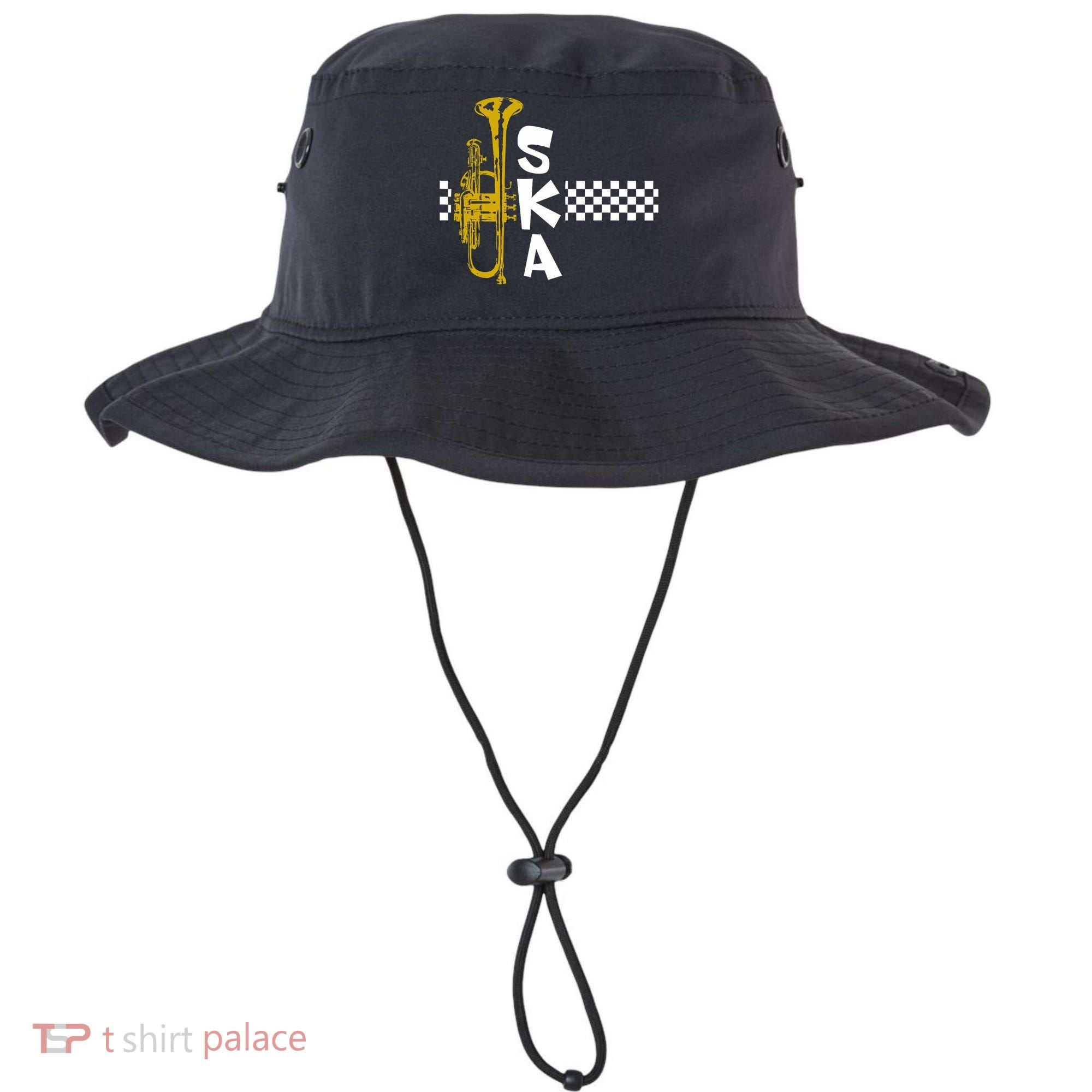 Ska Trumpet And Squares Bucket Hat