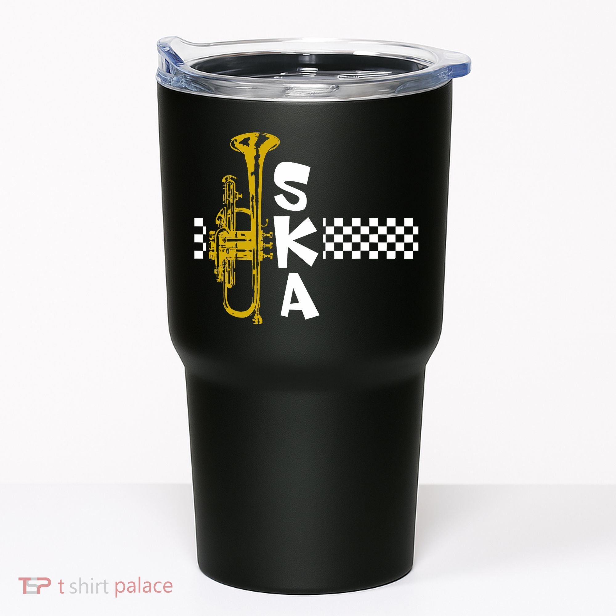 Ska Trumpet And Squares Tumbler