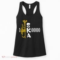 Ska Trumpet And Squares Women's Tank Top thumb 0