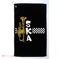 Ska Trumpet And Squares Golf Towel thumb 0