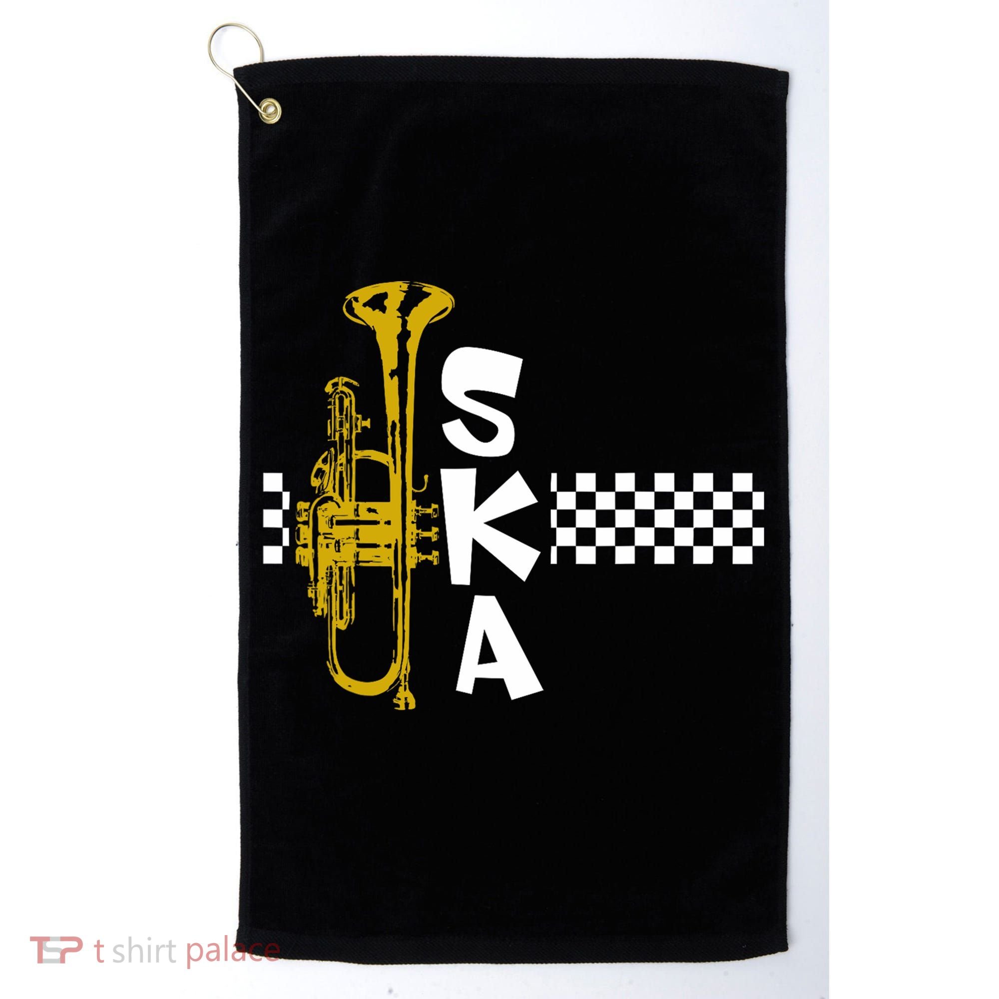 Ska Trumpet And Squares Golf Towel