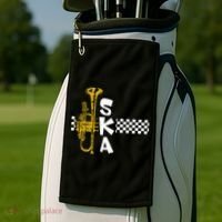 Ska Trumpet And Squares Golf Towel thumb 2