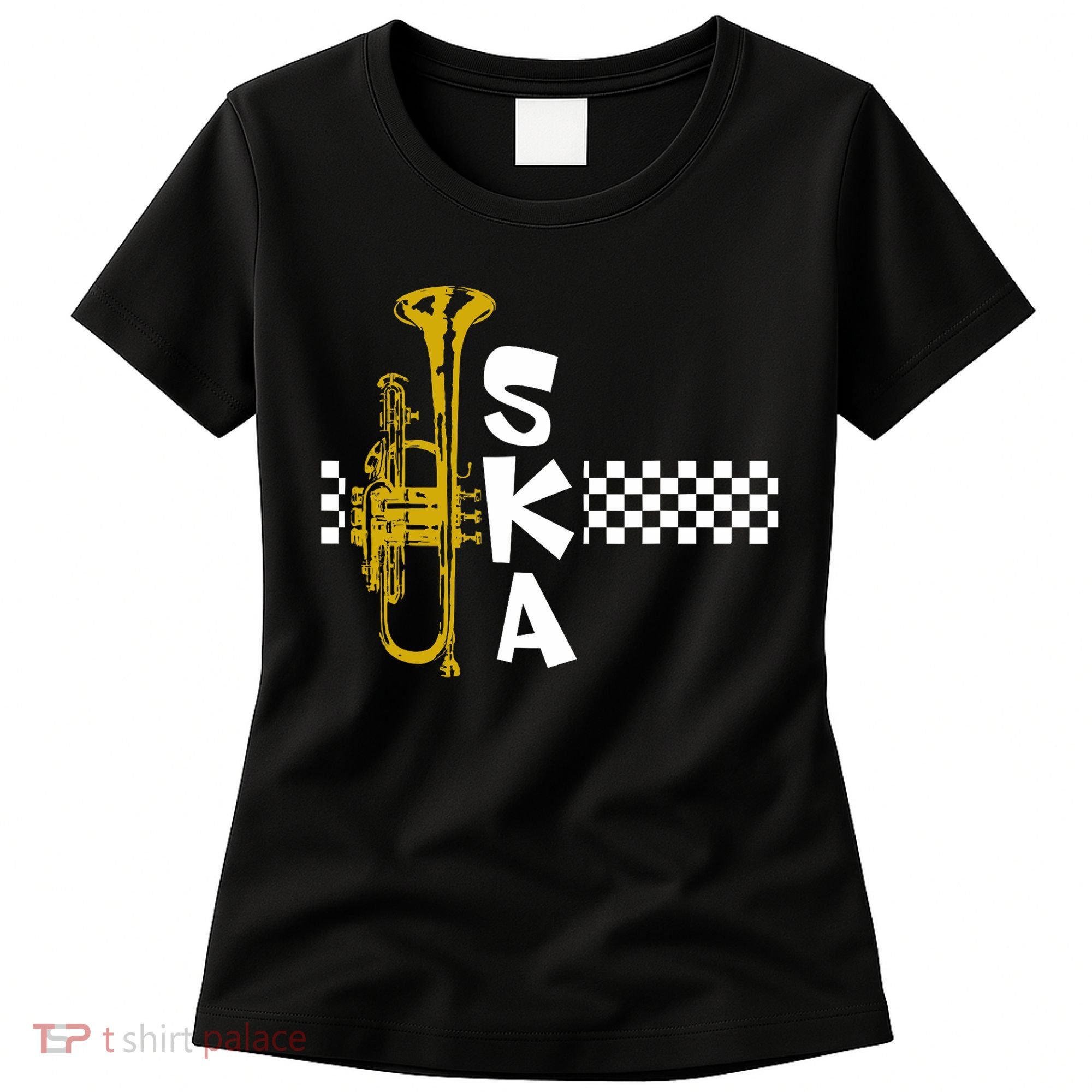Ska Trumpet And Squares Women's T-Shirt