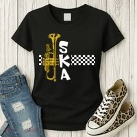 Ska Trumpet And Squares Women's T-Shirt thumb 3