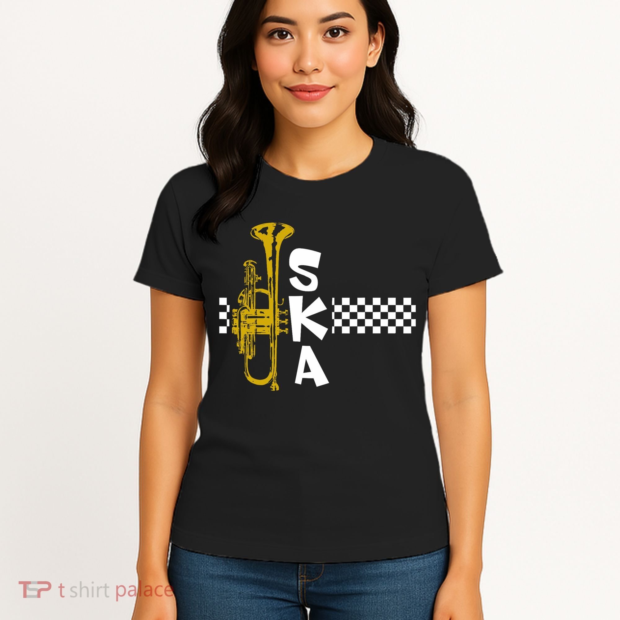 Ska Trumpet And Squares Women's T-Shirt