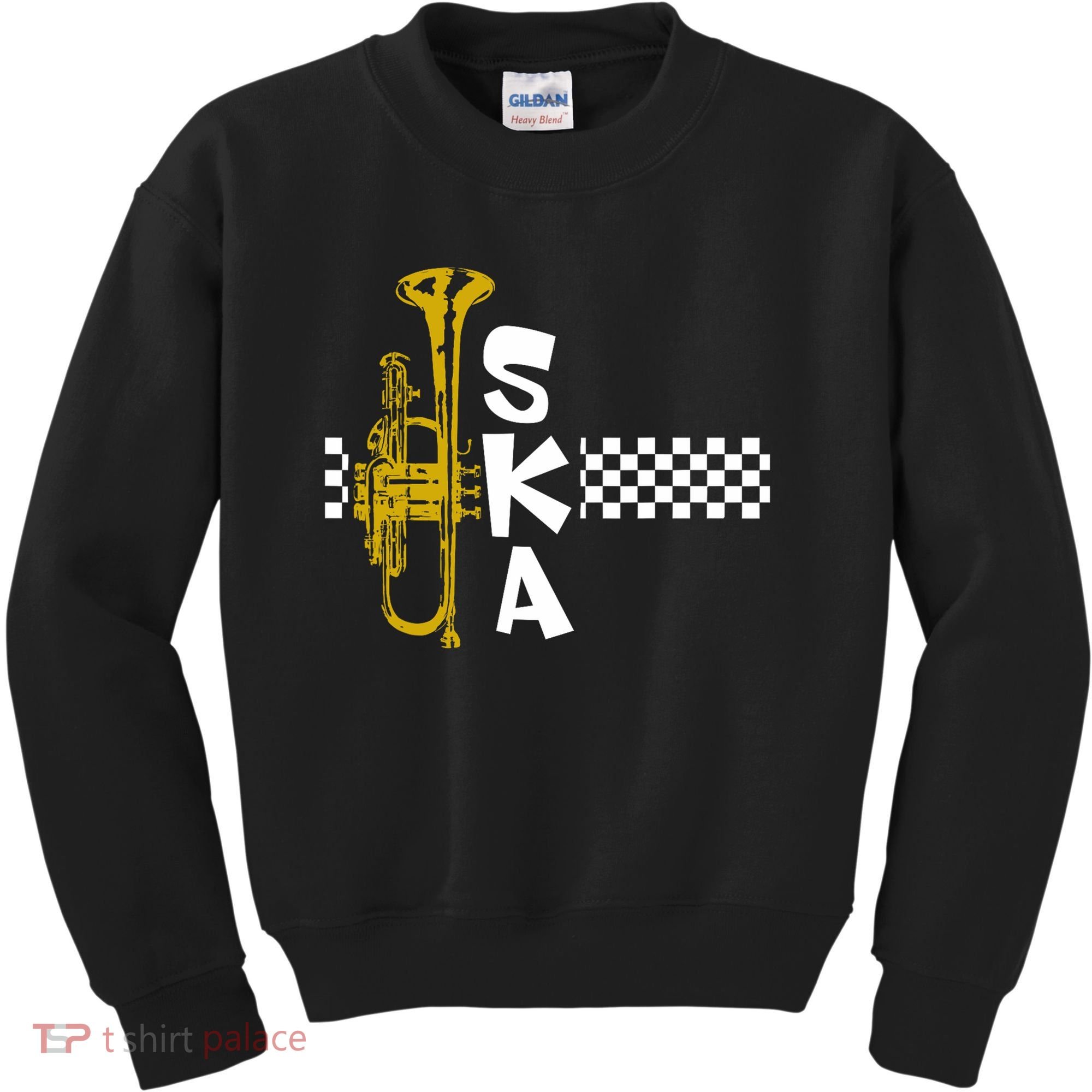 Ska Trumpet And Squares Kids Sweatshirt